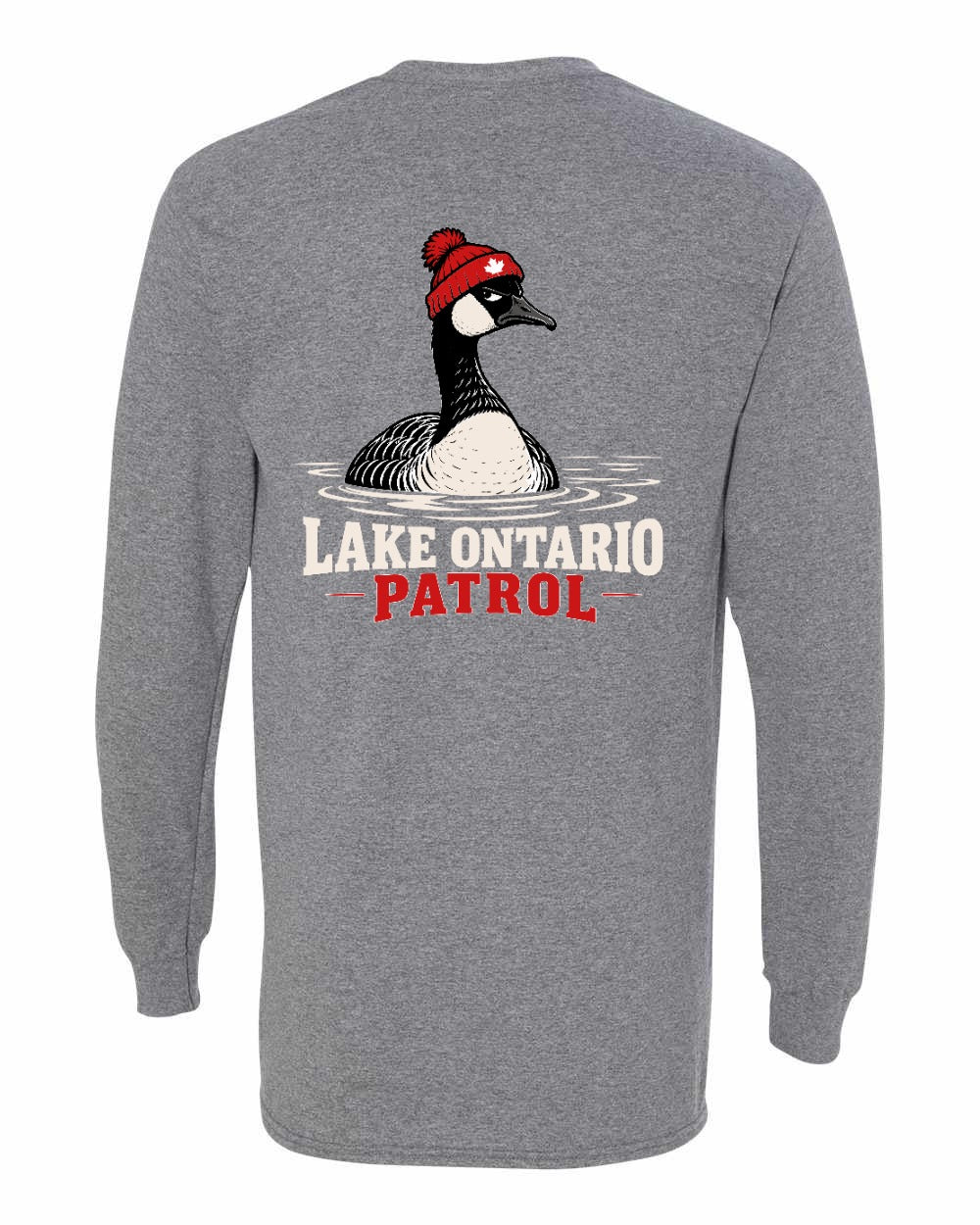 Lake Patrol Left Chest and Back Long Sleeve in Graphite Heather - back