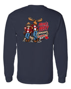 Mean and Nasty New Left Chest and Back Long Sleeve in Navy - back