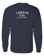 Canadian Girl Forever and Always Left Chest And Back  Long Sleeve - Unisex
