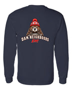 Dam Neighbours Left Chest and Back Long Sleeve in Navy - back