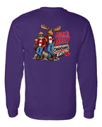 Mean and Nasty New Left Chest and Back Long Sleeve in Purple - back