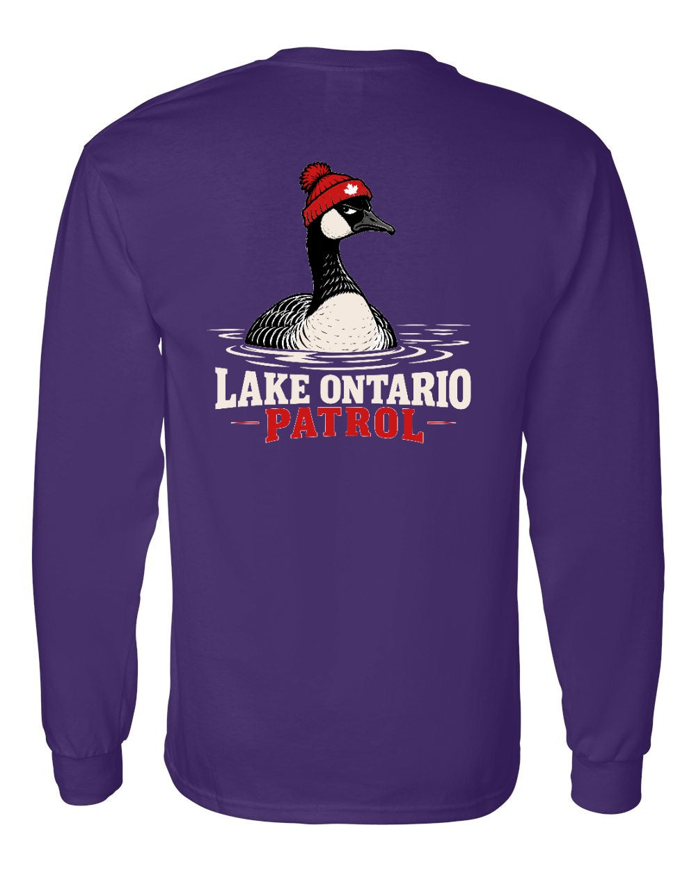 Lake Patrol Left Chest and Back Long Sleeve in Purple - back