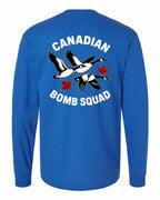 Canadian Bomb Squad Cropped Left Chest and Back Long Sleeve in Royal - back