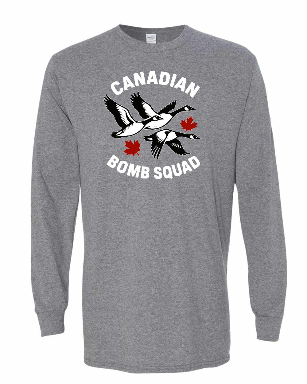 Canadian Bomb Squad Cropped Long Sleeve in Graphite Heather