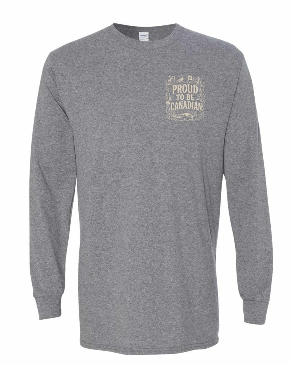 Proud To Be Canadian Folk Left Chest  Long Sleeve - Unisex