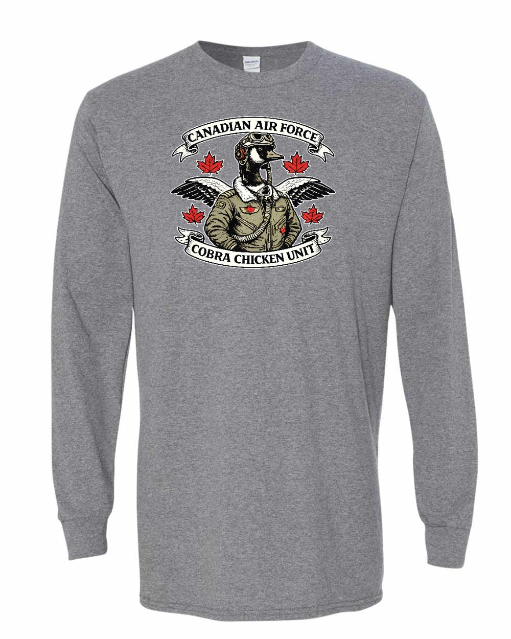 Cobra Chicken Air Force Long Sleeve in Graphite Heather