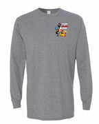 Poked the Wrong Goose Left Chest and Back Long Sleeve in Graphite Heather