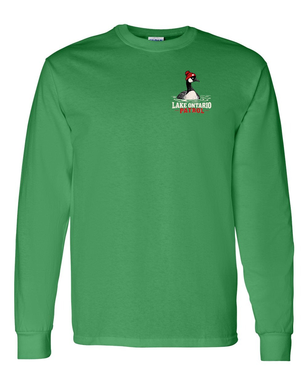 Lake Patrol Left Chest and Back Long Sleeve in Irish Green
