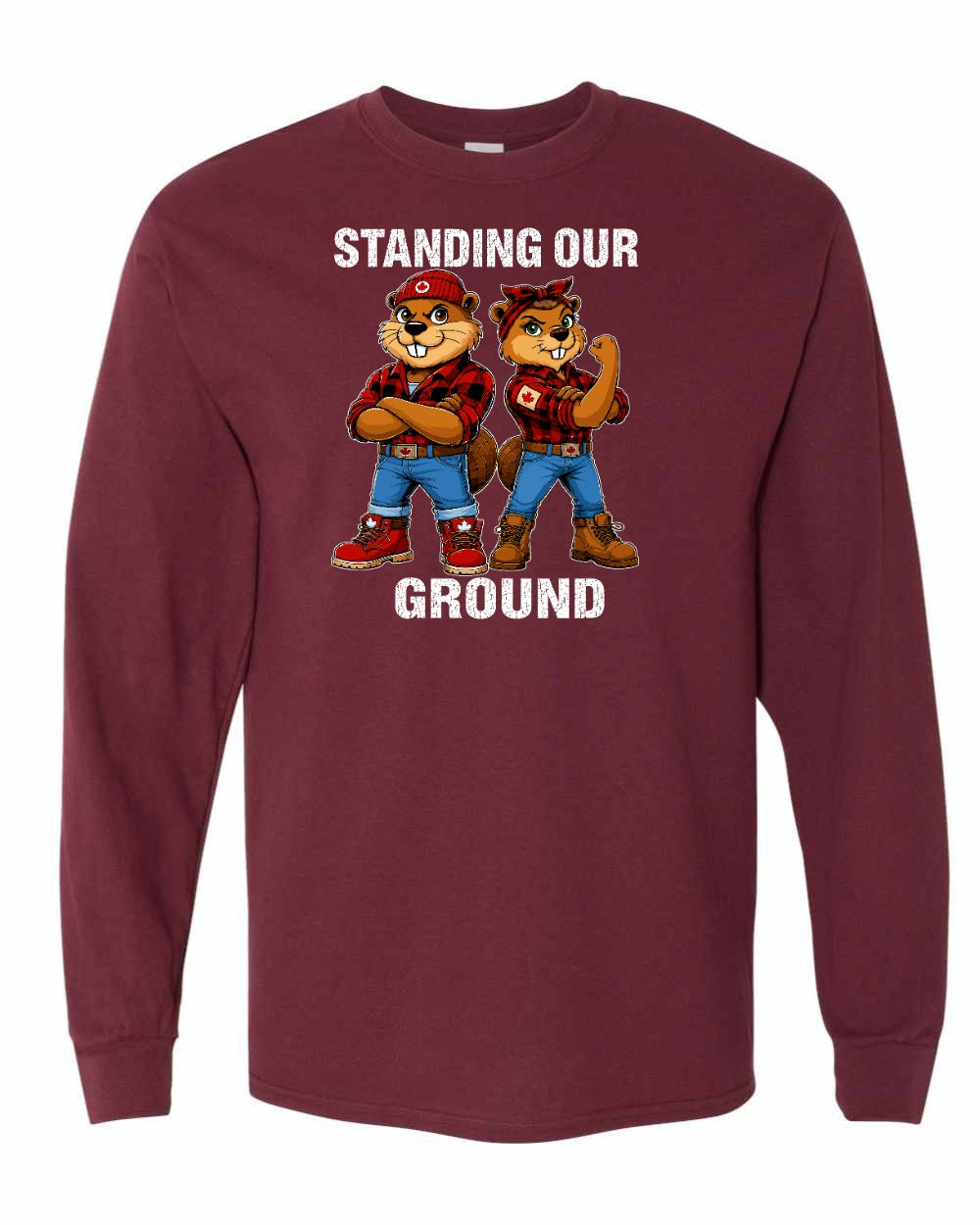 Standing Our Ground Long Sleeve in Maroon