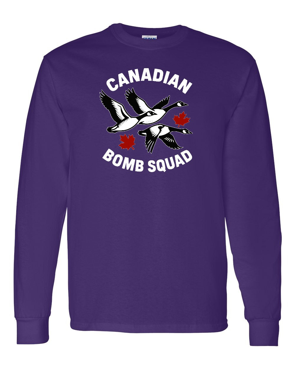 Canadian Bomb Squad Cropped Long Sleeve in Purple