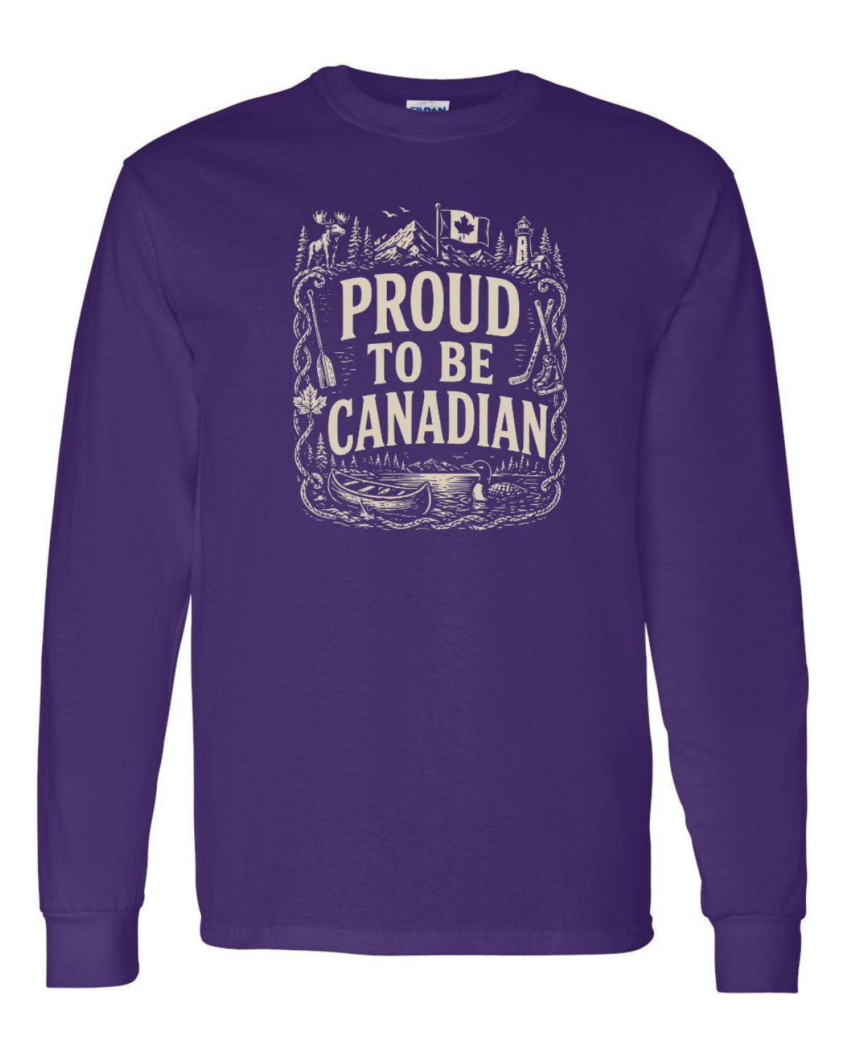Proud To Be Canadian Folk   Long Sleeve - Unisex