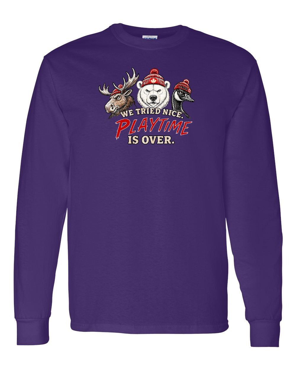We Tried Nice New Full Front Long Sleeve in Purple