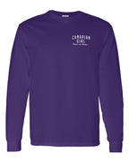 Canadian Girl Forever and Always Left Chest And Back  Long Sleeve - Unisex