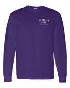 Canadian Girl Forever and Always Left Chest  Long Sleeve - Unisex