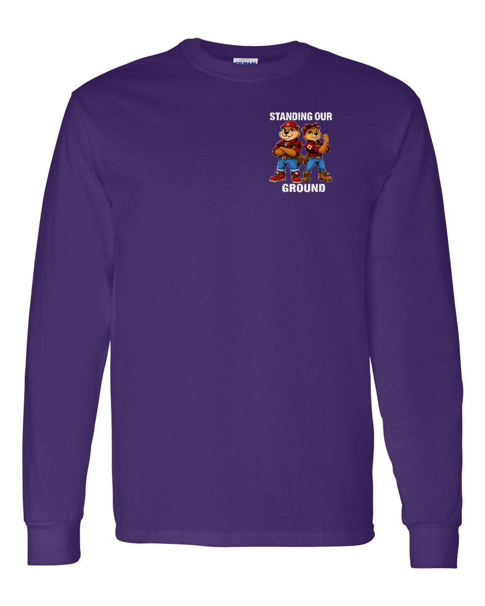 Standing Our Ground Left Chest Long Sleeve in Purple