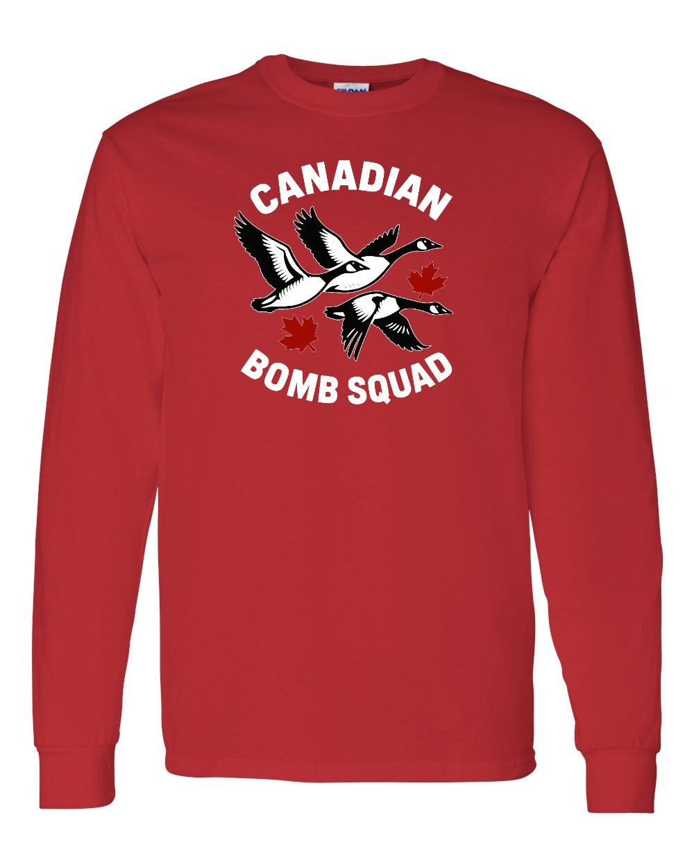 Canadian Bomb Squad Cropped Long Sleeve in Red