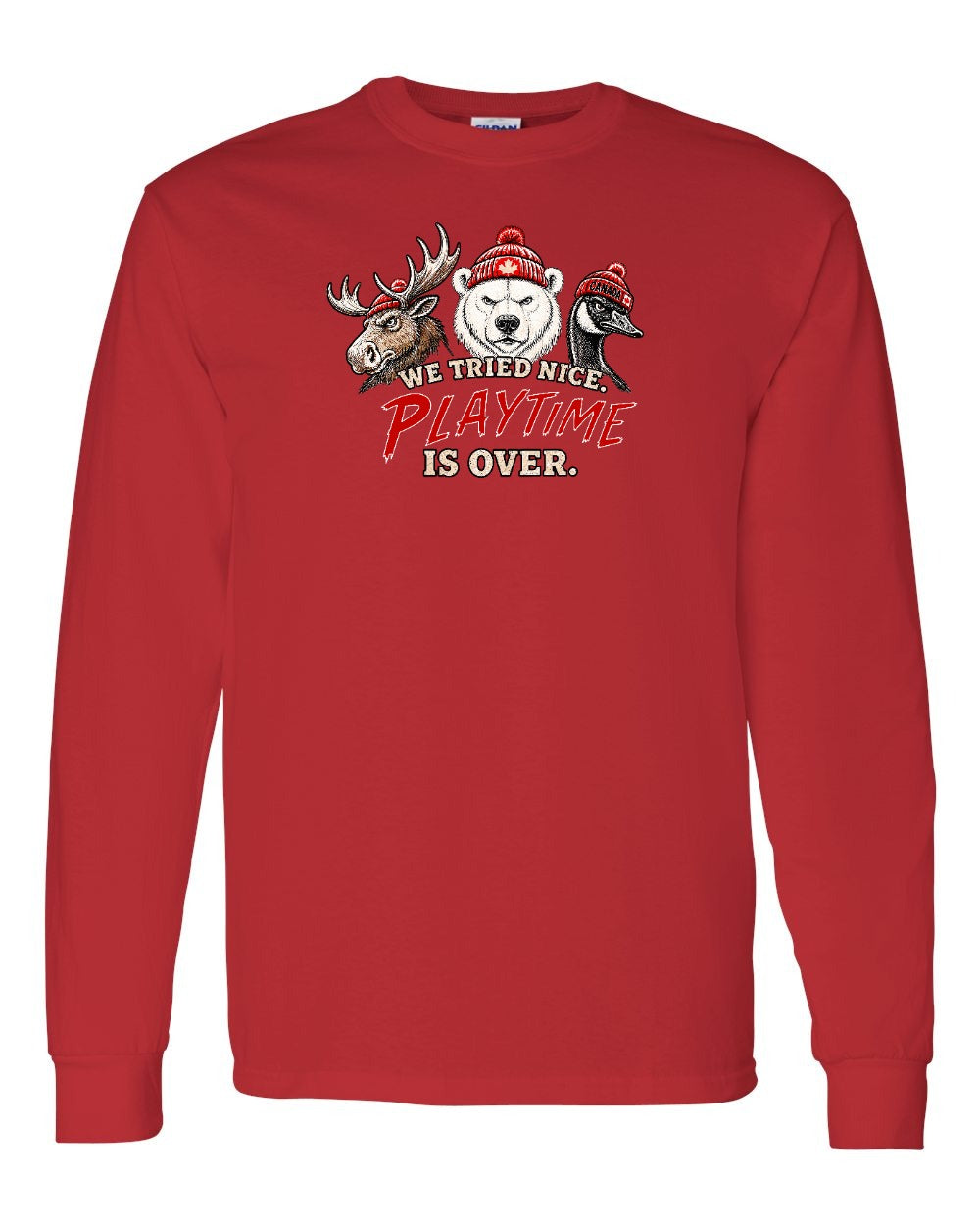 We Tried Nice New Full Front Long Sleeve in Red