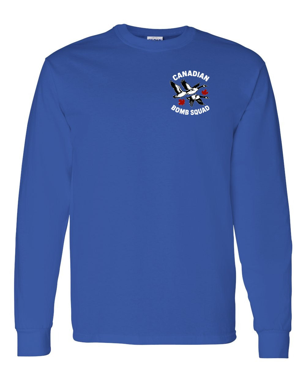 Canadian Bomb Squad Cropped Left Chest and Back Long Sleeve in Royal