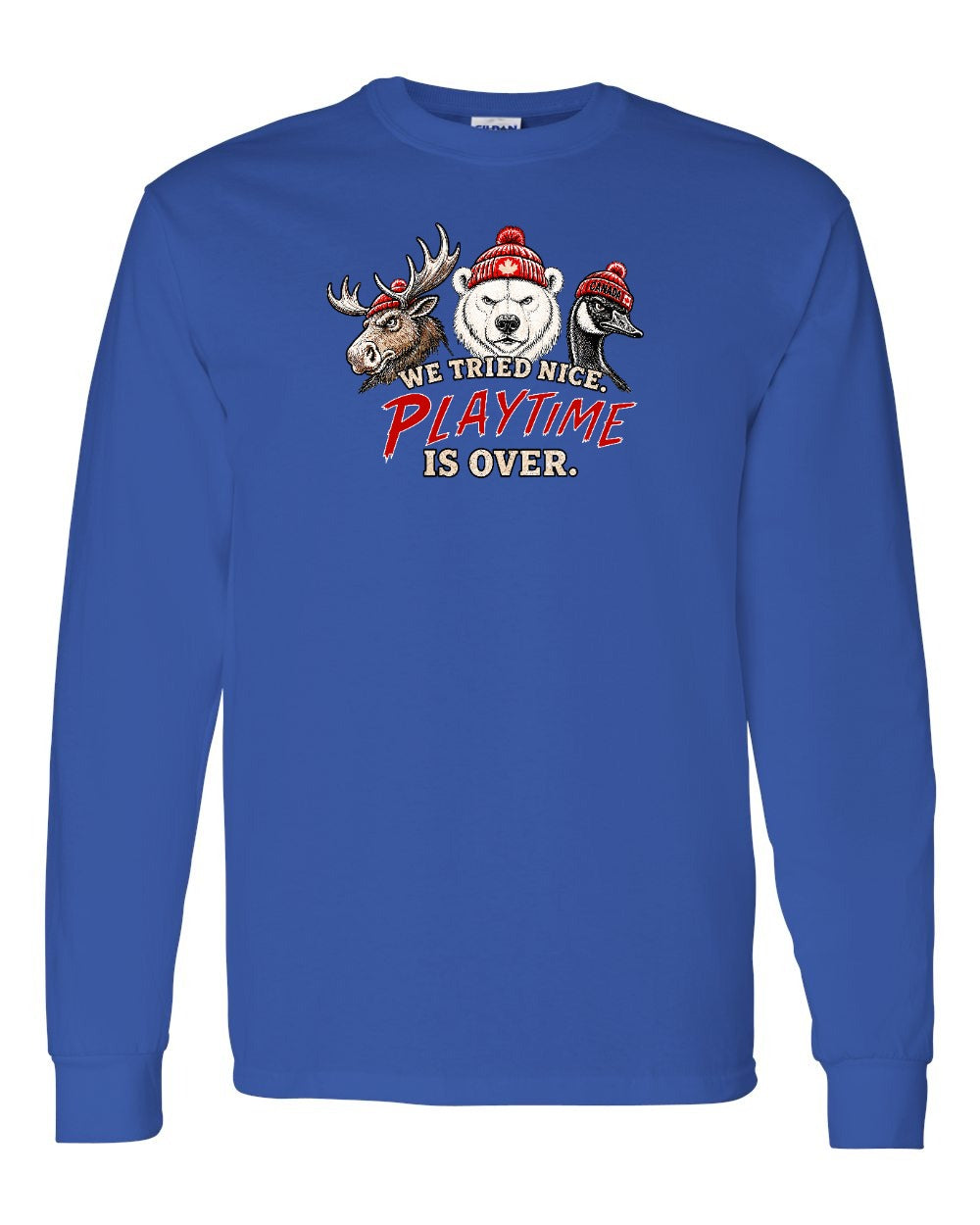 We Tried Nice New Full Front Long Sleeve in Royal
