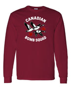 Canadian Bomb Squad Cropped Long Sleeve in Cardinal Red