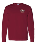 We Tried Nice New Left Chest and Back Long Sleeve in Cardinal Red