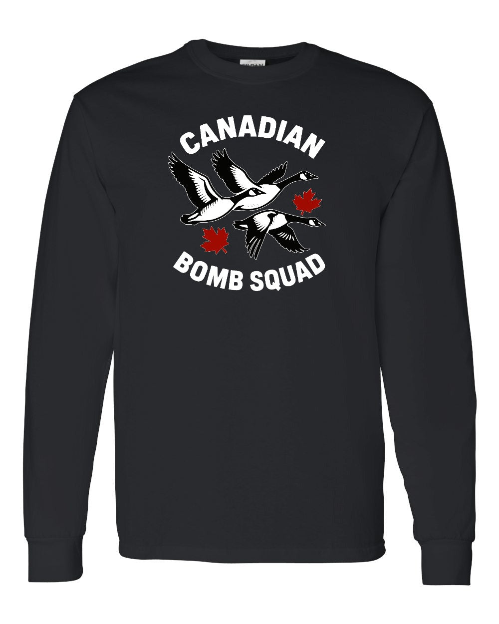 Canadian Bomb Squad Cropped Long Sleeve in Black