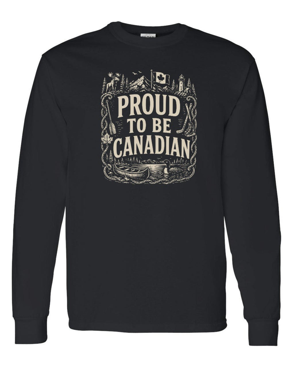 Proud To Be Canadian Folk   Long Sleeve - Unisex