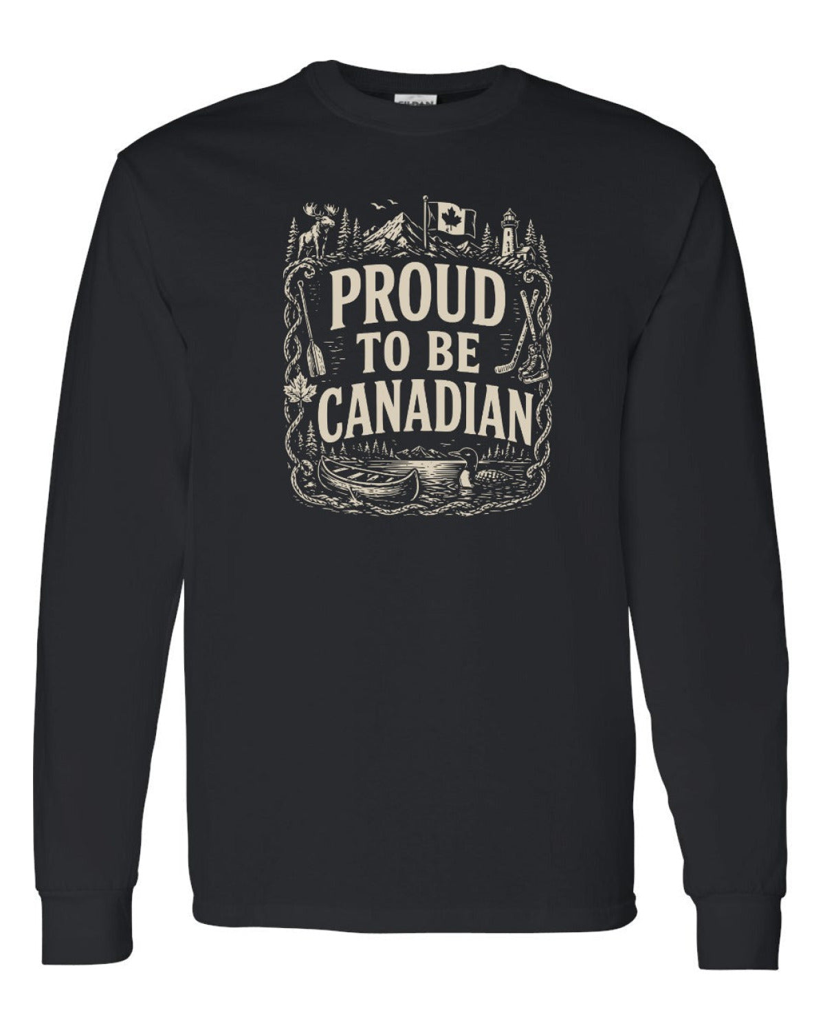 Proud To Be Canadian Folk   Long Sleeve - Unisex
