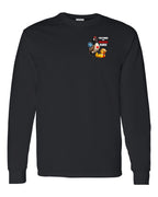 Poked the Wrong Goose Left Chest and Back Long Sleeve in Black
