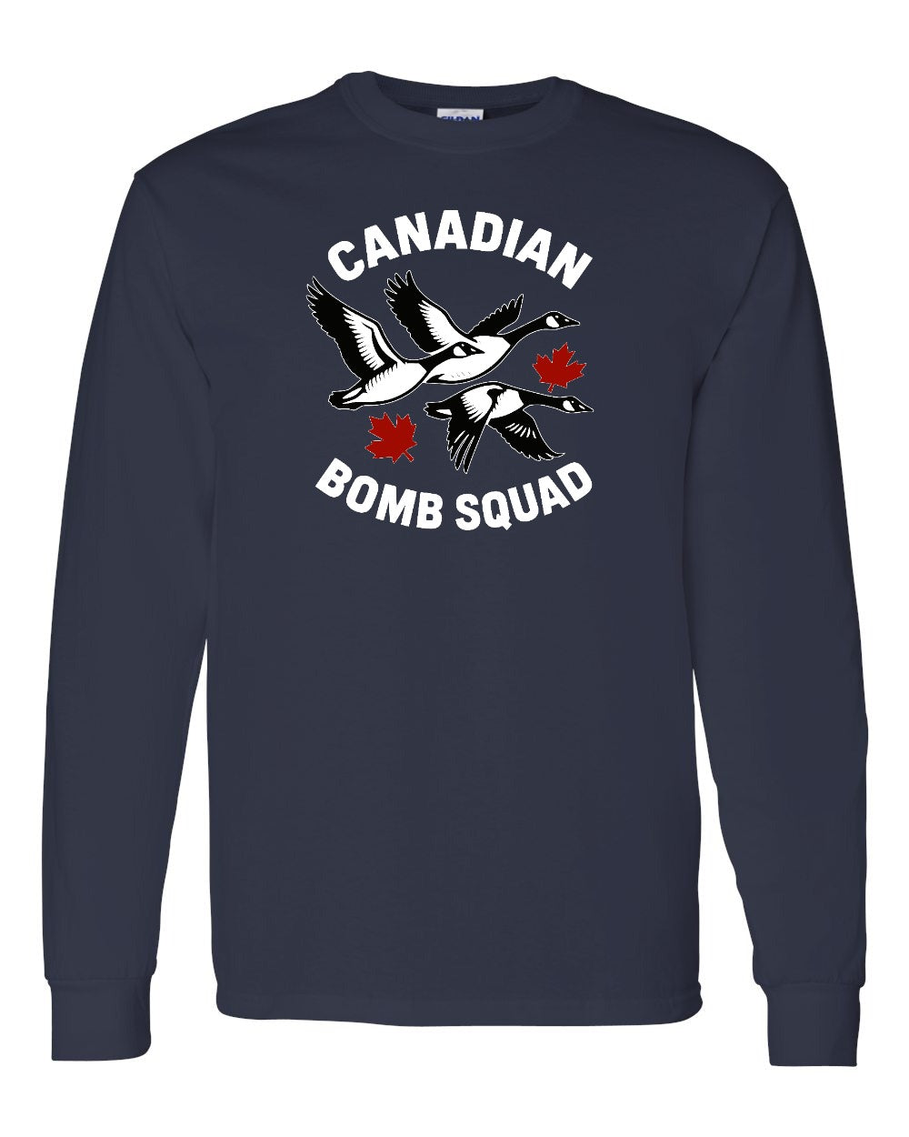 Canadian Bomb Squad Cropped Long Sleeve in Navy