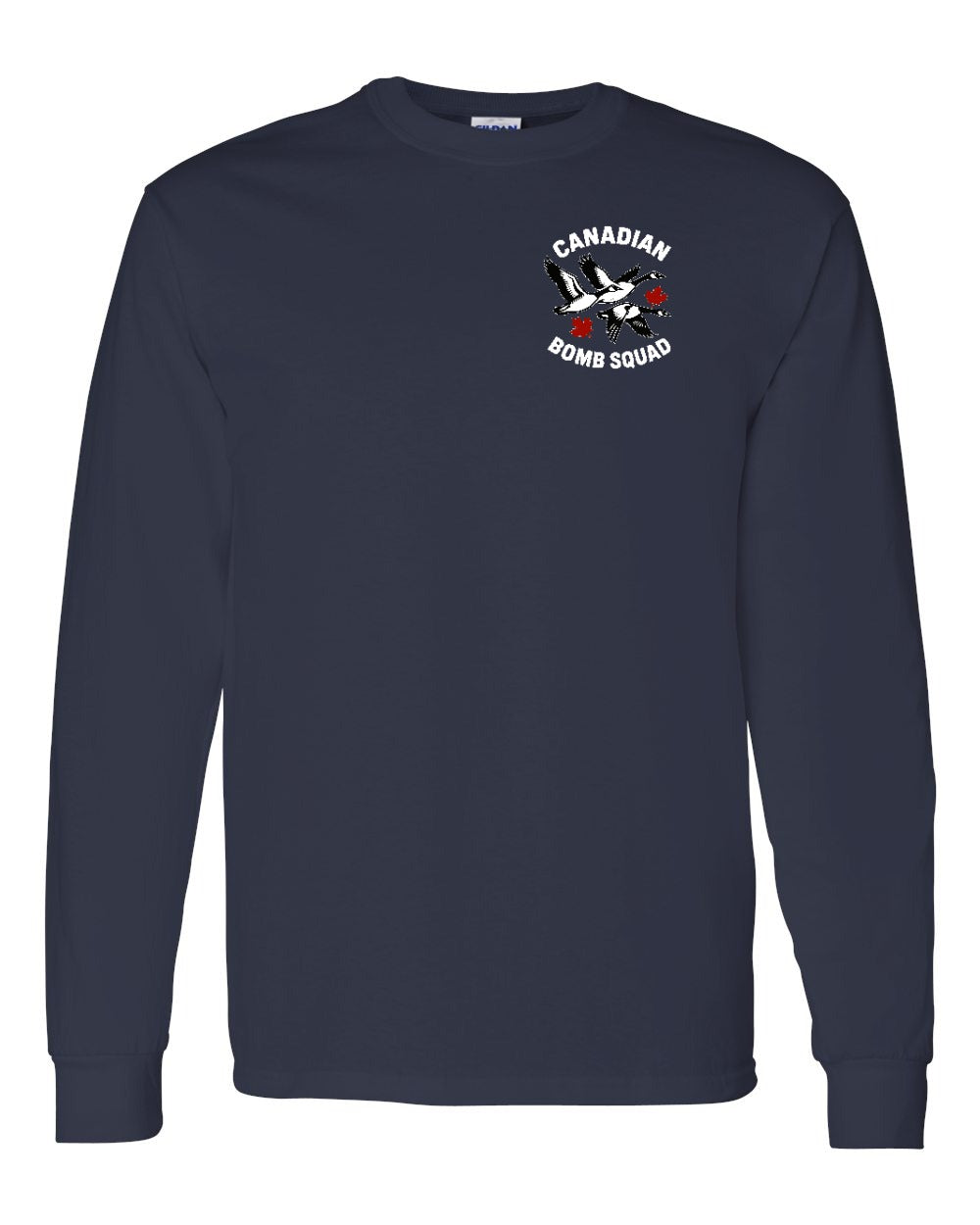Canadian Bomb Squad Cropped Left Chest and Back Long Sleeve in Navy