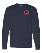 Mean and Nasty New Left Chest and Back Long Sleeve in Navy