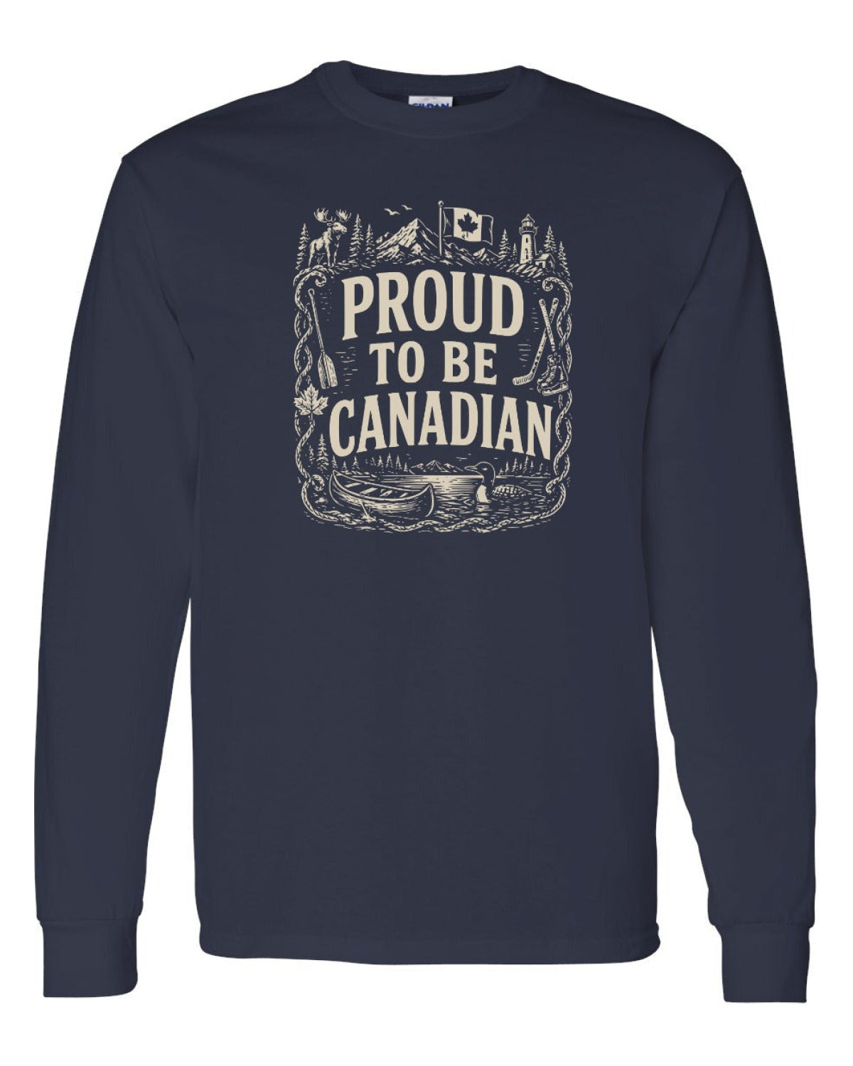 Proud To Be Canadian Folk   Long Sleeve - Unisex