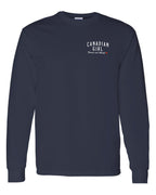 Canadian Girl Forever and Always Left Chest And Back  Long Sleeve - Unisex