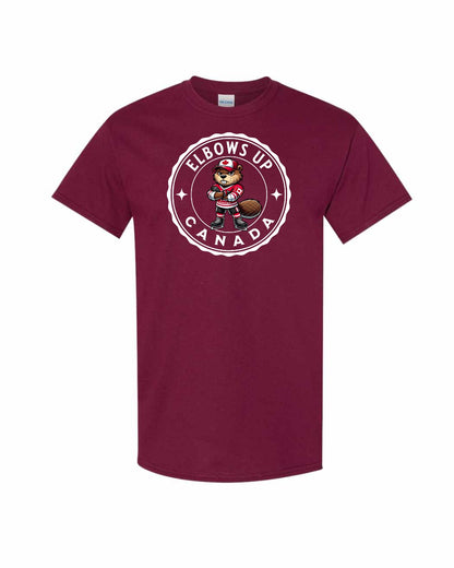 Elbows Up Hockey Beaver Men's Tee - Gildan Canada (sewn Internationally)