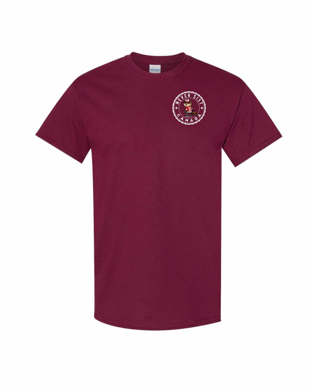 Never 51st Beaver Left Chest & Back Men's Tee