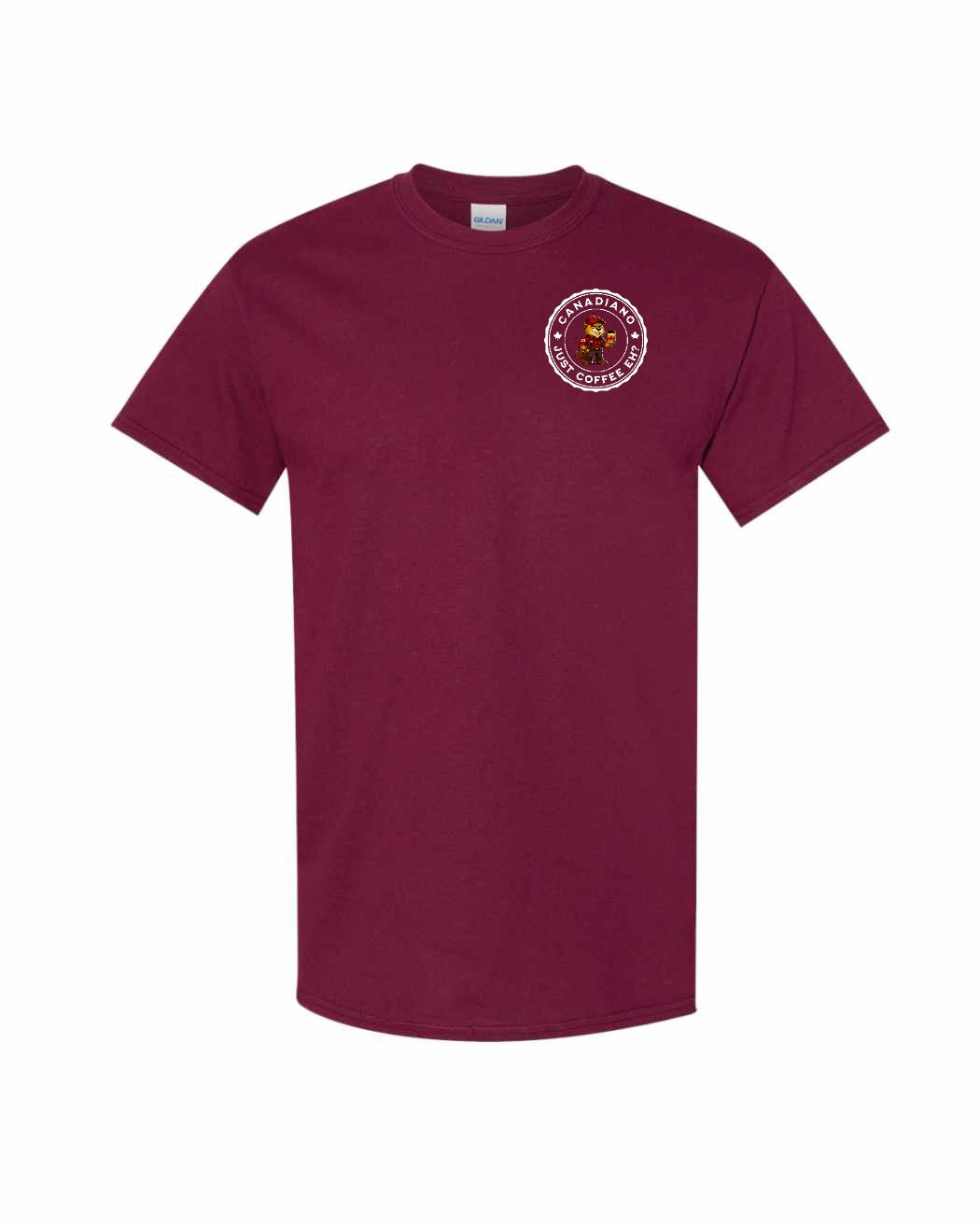 Canadiano just Coffee eh! Male Beaver Left Chest Men's Tee