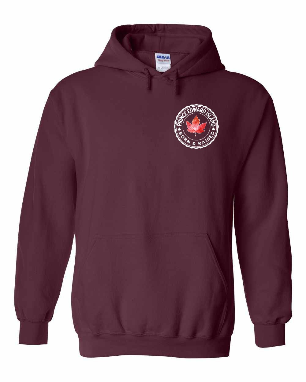Born and Raised Prince Edward Island Left Chest and Back Pullover - Gildan Canada (sewn Internationally)