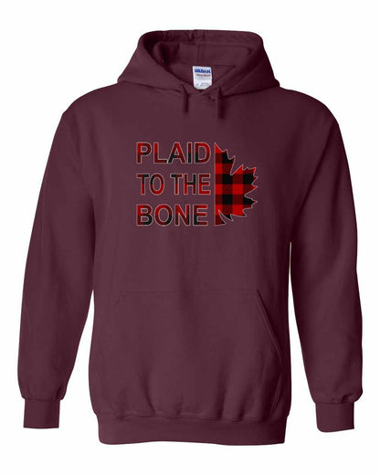 Plaid to the Bone Stacked Leaf Full Pullover - Gildan Canada (sewn Internationally)