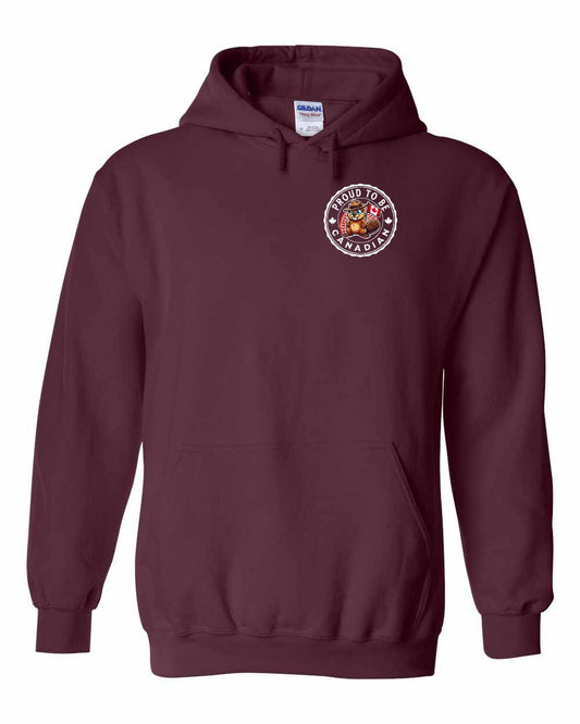 Proud to be Canadian Beaver Left Chest and Back Pullover - Gildan Canada (sewn Internationally)