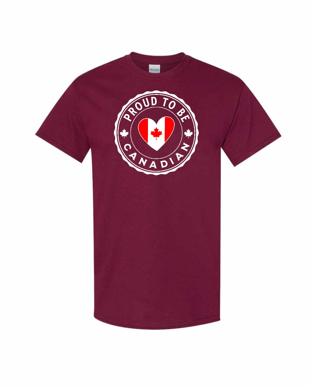 Proud to be Canadian heart flag Full Men's Tee