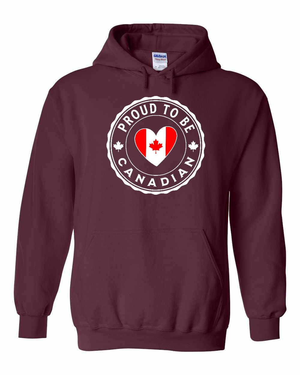Proud to be Canadian Heart Flag Full Pullover - Gildan Canada (sewn Internationally)