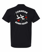 Canadian Bomb Squad Cropped Left Chest and Back Men's Tee in Black - back