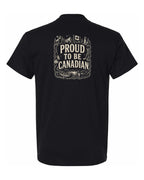 Proud To Be Canadian Folk Left Chest and Back  Men's Tee