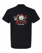 We Tried Nice New Left Chest and Back Men's Tee in Black - back