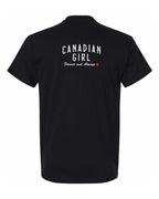 Canadian Girl Forever and Always Left Chest and Back  Men's Tee