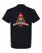 Dam Neighbours Left Chest and Back Men's Tee in Black - back