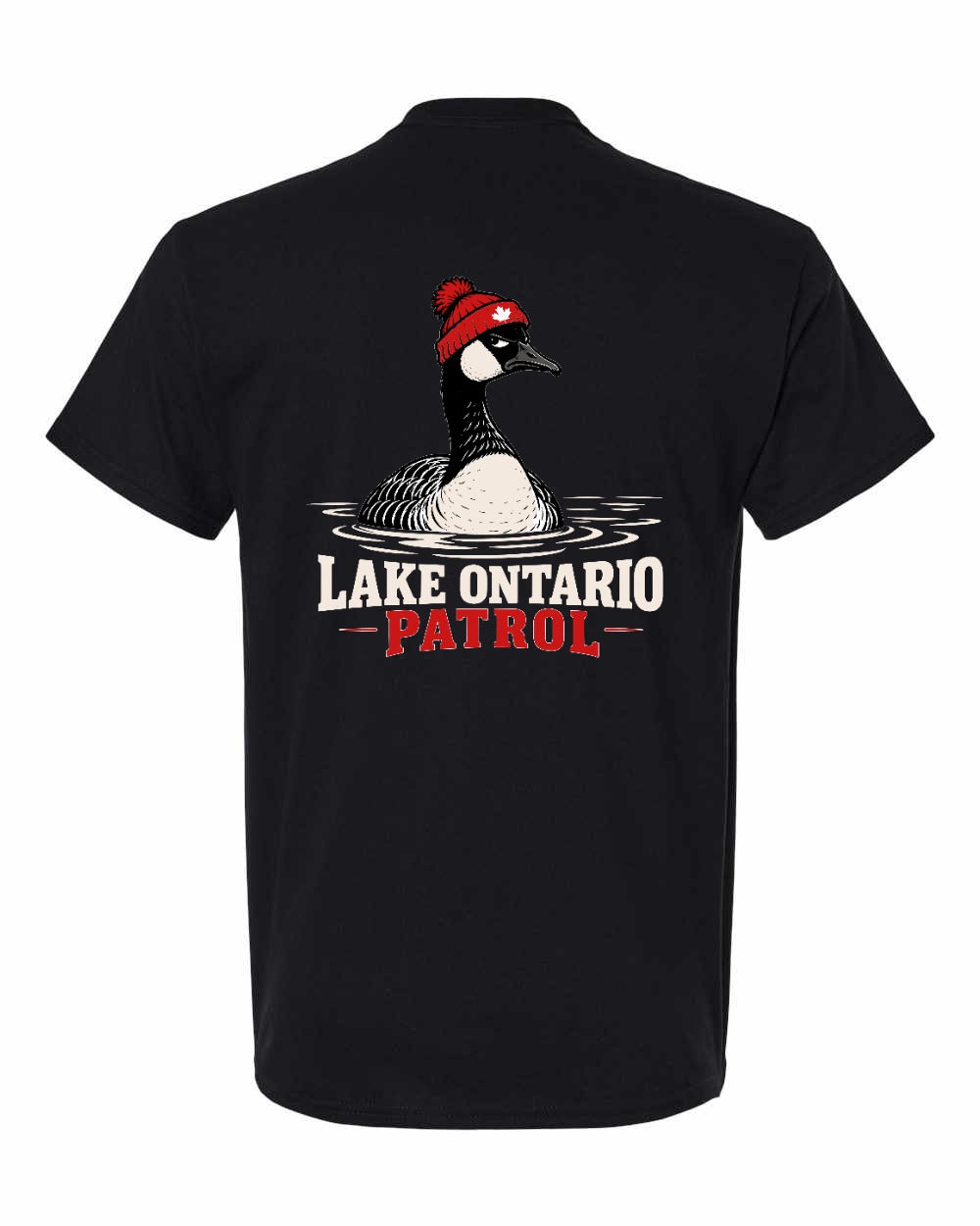 Lake Patrol Left Chest and Back Men's Tee in Black - back