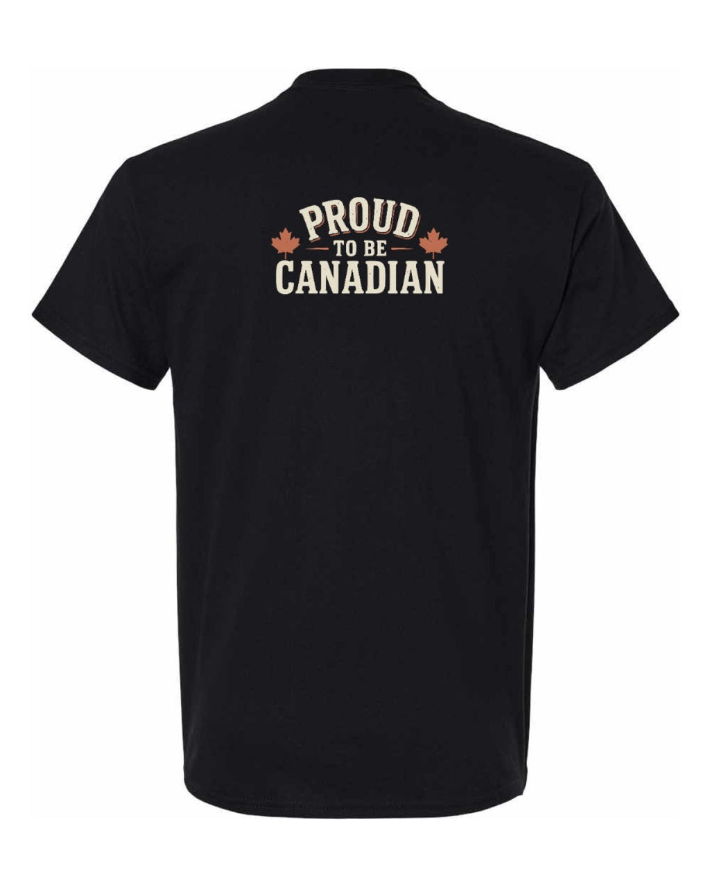 Proud To Be Canadian Sign Left Chest and Back  Men's Tee