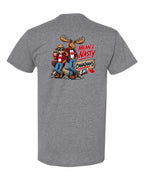 Mean and Nasty New Left Chest and Back Men's Tee in Graphite Heather - back
